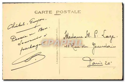 Zamek feudalny w Tournœl — Auvergne — G. D'O. - 1189 — Rewers