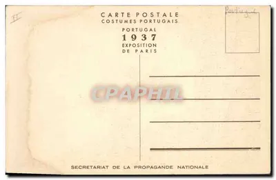 Tricana — Coimbra — Portugalski strój narodowy — Rewers