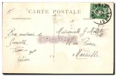 Grenoble - Palácio de Justiça e Estátua de Bayard — G. Artige filho, Aubenas, n°44 — Verso