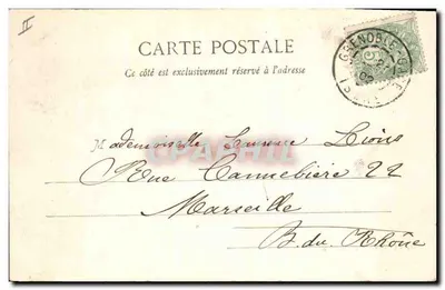 Grenoble — Het Paleis van Justitie — Papeterie L. Pons, Grenoble — Achterkant
