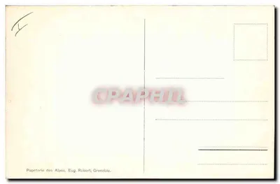 Grenoble - O Palácio de Justiça do século XVI antes de sua restauração — Papelaria das Alpes, Eug. Robert, Grenoble — Verso