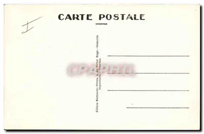 Grenoble — O Palácio de Justiça e a Estátua de Bayard — Edição Martinollo Frères, n° 296 — Verso