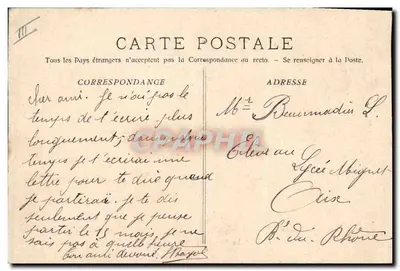 Le Durandal — Contratorpedeiro — A. Bougault n°469 — Verso