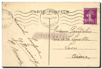 Mézières — A Prefeitura — Edit. Floquet, Montcy n°1259 — Verso