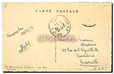 Montauban - A Prefeitura — editor APA, n°23 — Verso
