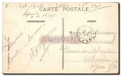 Reims (Marne) — Incêndio e destruição da maravilhosa Catedral — Visé Paris 7 - R.P. Paris — Verso