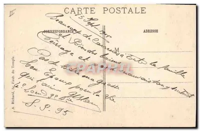 Carence (P.-de-C.) — Ruínas da igreja (lado norte) — A. R., Viné Paris n° 569 — Verso