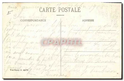 Bétheny — Intérieur de l'église détruite — Collection G. Dubois, Reims — Verso