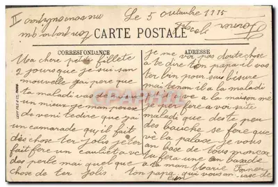 Carence (región de Arras) — Una Rue después del bombardeo — Vivid Paris n° 642 — Reverso