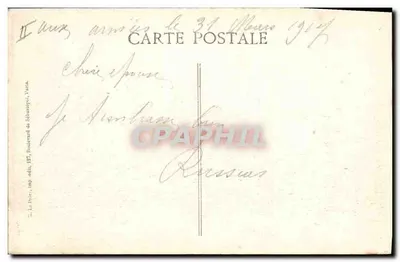 HuiRON — La Grande-Rue incendiée le 7 Septembre 1914 — Uitgave EID, serie 39 — Achterkant