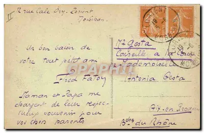 Giovane Bretone — Collezione Villard, Quimper — n° 1208bis — Verso