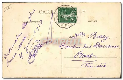 Duas mulheres em trajes de Pont-Aven — editor L. Baudry, n° 1615 — Verso