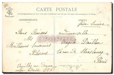 A Bretanha Pitoresca — Traje de Pontivy — Coleção A. Waron, St-Brieuc — Verso