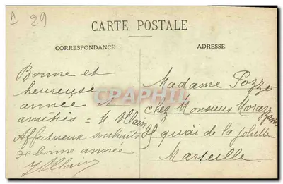 Młoda dziewczyna z okolic QUIMPERLÉ — kolekcja H. Laurent, Port-Louis — nr 2220 — Rewers