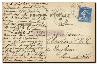 Lorientaise — retrato de una joven mujer en traje tradicional — Colección Villard, Quimper, n° 1077 — Reverso