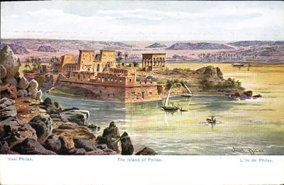 Ilha de Filae — vista dos templos — Aegypten II, n°3