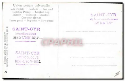 Ascensão da Grande Pirâmide — Saint-Cyr, Lyon — F. Perbota — Verso