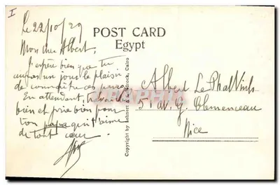 Kair — Piramidy w Gizie — wydawca Lennert & Le Brock, nr 169 — Rewers