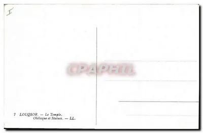 Luksor — Kolumny. Obelisk i Statuy — LL. — Rewers