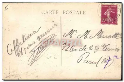 Montlhéry (S.-et-O.) — Wieża — Zbiór J. Desgouillons — Rewers