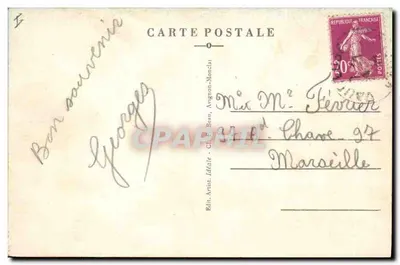 Ruiny zamku Pétrarque i biskupów z Cavaillon — Widok z zewnątrz — Wydawca Idéale, Avignon-Monclai — Rewers