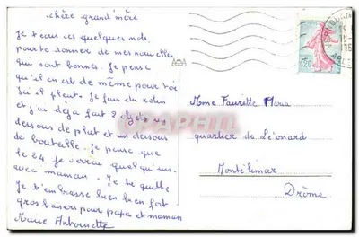 Vernoux Ardèche — Castelo feudal da Tourrette — Ch. Pigeonnet — Verso