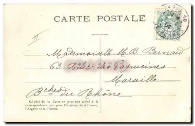 Mädchen, das mit einer Puppe spielt — Frohe Ostern! — Paris, um 1900 — Rückseite