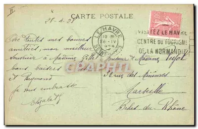 Le Havre — Pałac Sądowy — Wydawca: Wydawnictwo Julien, Le Havre — Rewers
