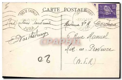 LONS-le-SAUNIER — O Palácio de Justiça — Edit. das N. G. — Verso