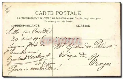 Palácio de Justiça — Lille — editor Lille, n° 87 — Verso