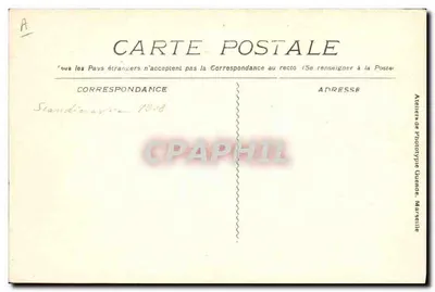 Frans militaire marine « Dupetit Thouars » Torpedobootkruiser — n° 2465 — Atelier de Phototype Guéna, Marseille — Achterkant