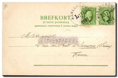 Carlskrona — Le cuirassé « Driftigheten » — Y. A. Kronks Bokhandel — Verso