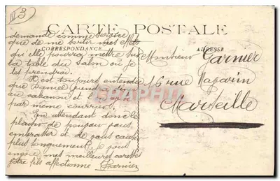 Marinha Militar Francesa - "Democracia" Couraçado de 1º — Edit. F.A. Toulon, n°33 — Verso