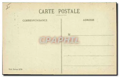 Reims em seus anos de bombardeios 1914-15-16 — O Hospital Civil incendiado pelos alemães, em 13 de agosto de 1916 — A Sala Museux — Coleção G. Dubois, Reims — Verso