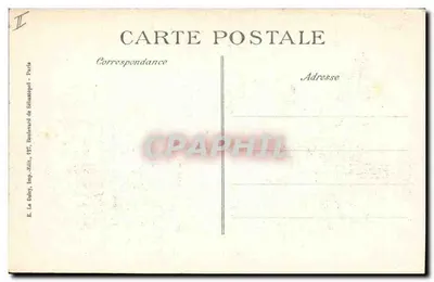 Albert (Somme) — Fábricas Rochet Schneider incendiadas pelos Alemães — E. Le Baley, Paris — Verso