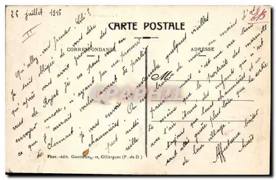 Stare Chaumières — Auvergne — Fot. wyd. Gouttefange, Olliergues (P.-de-D) — nr 1003 — Rewers