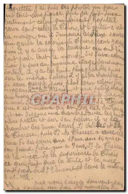 Auvergne — Scena wioski z parą w strojach tradycyjnych — G.d'O — Rewers