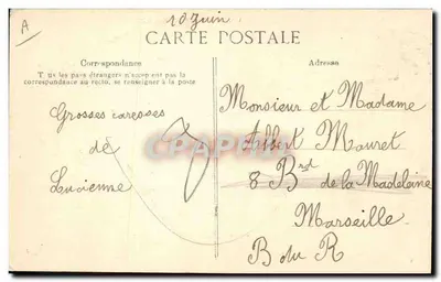 Tradycyjna taniec w Auvergnie — L'AUVERGNE PITTORESQUE — Wydawca ELD, n°1193 — Rewers