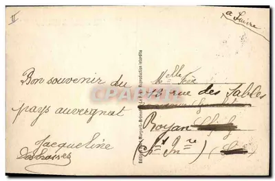 A Bourrée dos Recrutas — As Cenas Auvergnatas de Antes — Edições M. Margerit, Brémond — Verso