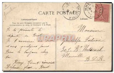 Vecchio tipo di Plougasatel-Daoulas — Collezione Villann, Quimper — n° 1762 — Verso