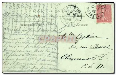 Casas de uma Aldeia Auvergnata — L'Auvergne — LL — Verso