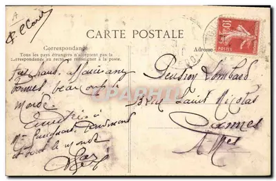 Uma Noiva Auvergnata — A Auvergne Pitoresca — Editor E.P.D. n° 2031 — Verso