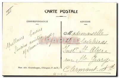 Auvergne — Abitazioni di Villaggio — Fot.édit. Gouttefangeas, Olliergues (P.-de-D.) — Verso