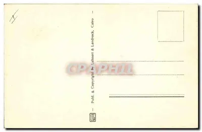 Kairo — Świątynia Sphinx — wydawca Landrock & Lehnhert, n° 1163 — Rewers