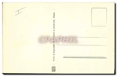 Cairo - La Esfinge Excavada — editor Landrock & Landroch, n° 1043 — Reverso