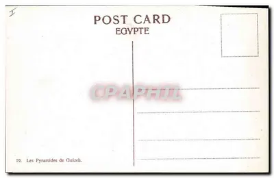 As Pirâmides de Guizeh — Egito — Foto por A. Wittich — Verso