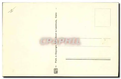 Kair — zachód słońca — widok piramid w zachodzie słońca — wydawca Lehnert & Landrock, numer seryjny 1063 — Rewers