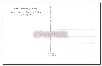 Provins — Miasto Górne - Wieża aux Engins — Zamek — E. Mignnon — Rewers