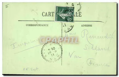 LILLE — O Palácio de Justiça — LL. — Impressora L'Étamine — Verso