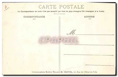 LYON — Ponte do Palácio de Justiça e Coteau de Fourvière — Cinématophone Modern Theater, A. ROTA — Verso